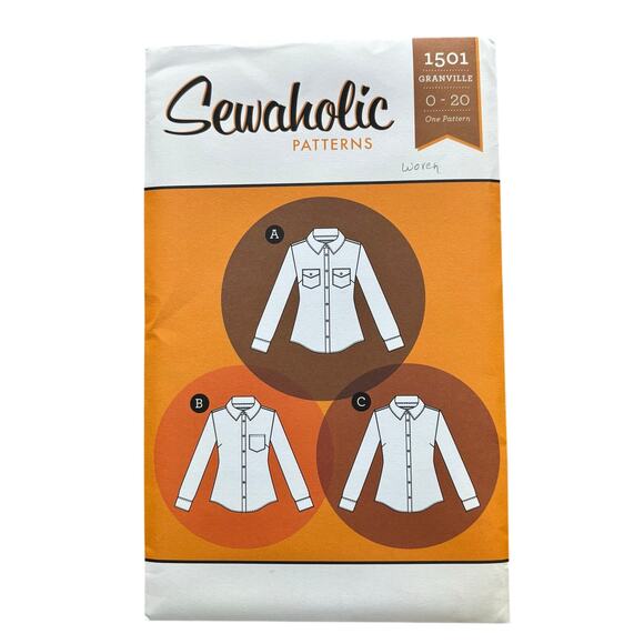 Sewaholic sewing pattern lot of 5 size 0-16 variety tops dress jacket coat UNCUT - Picture 4 of 7